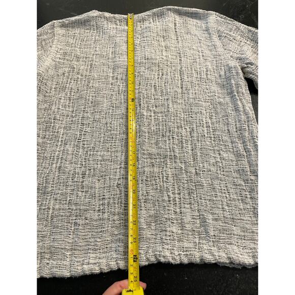 Gray and white woven ladies top L - Picture 8 of 10